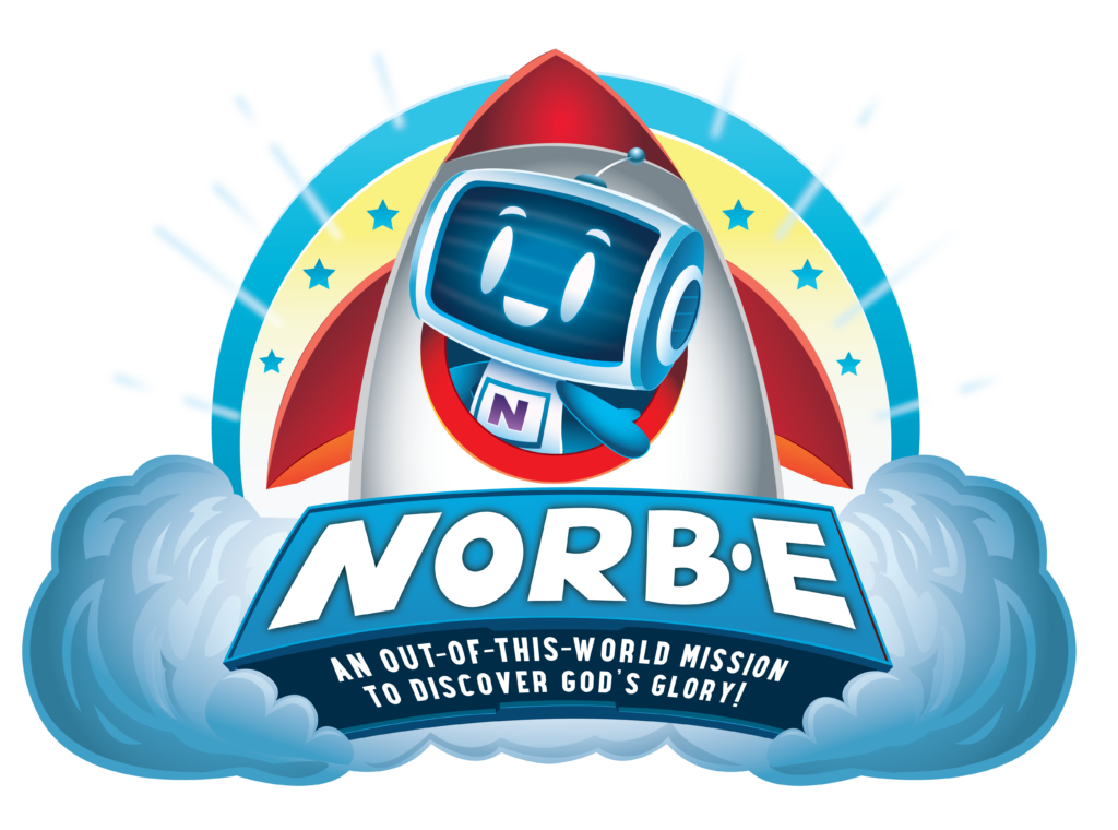 NORB-E. An out of this world mission to discover God's glory. This summer, blast off into an unforgettable VBS space adventure. Together, kids will learn about the love of God through his son, Jesus.