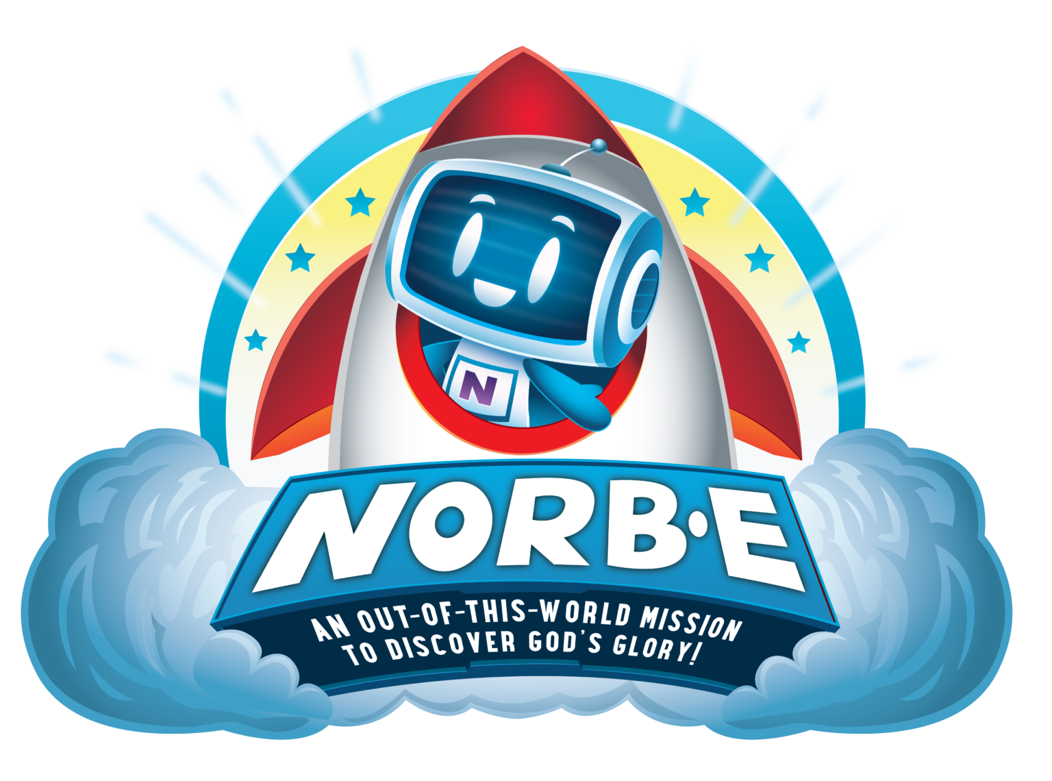 NORB-E. An out of this world mission to discover God's glory. This summer, blast off into an unforgettable VBS space adventure. Together, kids will learn about the love of God through his son, Jesus.