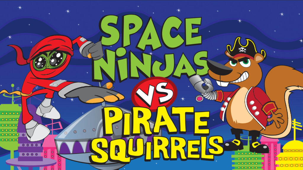 Space Ninjas vs. Pirate Squirrels_Title Graphic GO! Curriculum. Children's Ministry Lesson Unit for Elementary kids.