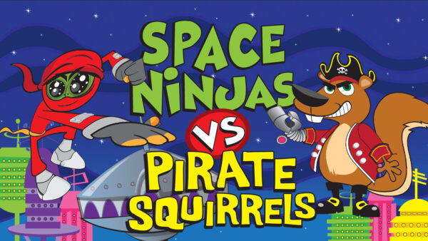 Space Ninjas vs. Pirate Squirrels_Title Graphic GO! Curriculum. Children's Ministry Lesson Unit for Elementary kids.