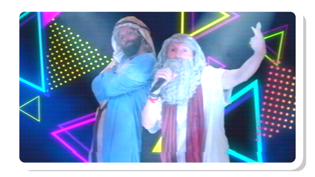 Moses and Aaron from the Bible. Old Testament. Singing the 10 Commandments Song. Having fun while teaching kids about the Bible.